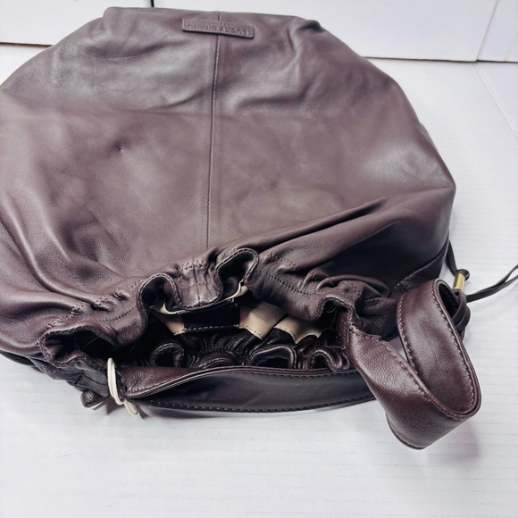 New LUCKY BRAND Chocolate Alva Hobo Shoulder Leather Bag - Picture 5 of 11